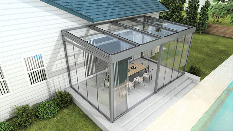 SR-01 Infinity Fold Single Glass Glazed Wall