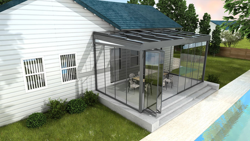 SN-08 Smooth Fold Glazed Wall